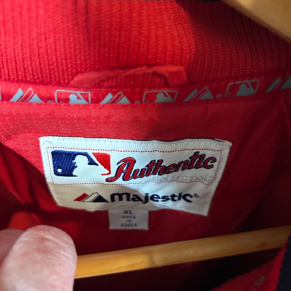 Majestic Authentic Washington Nationals Full Zip Coat, TacNTwill lettering - Picture 2 of 6